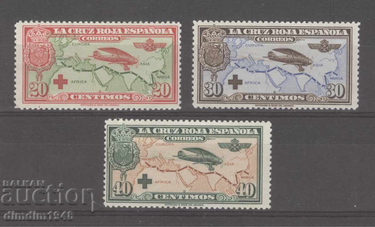 Spania 1926 - Poștă aeriană "Crucea Roșie"