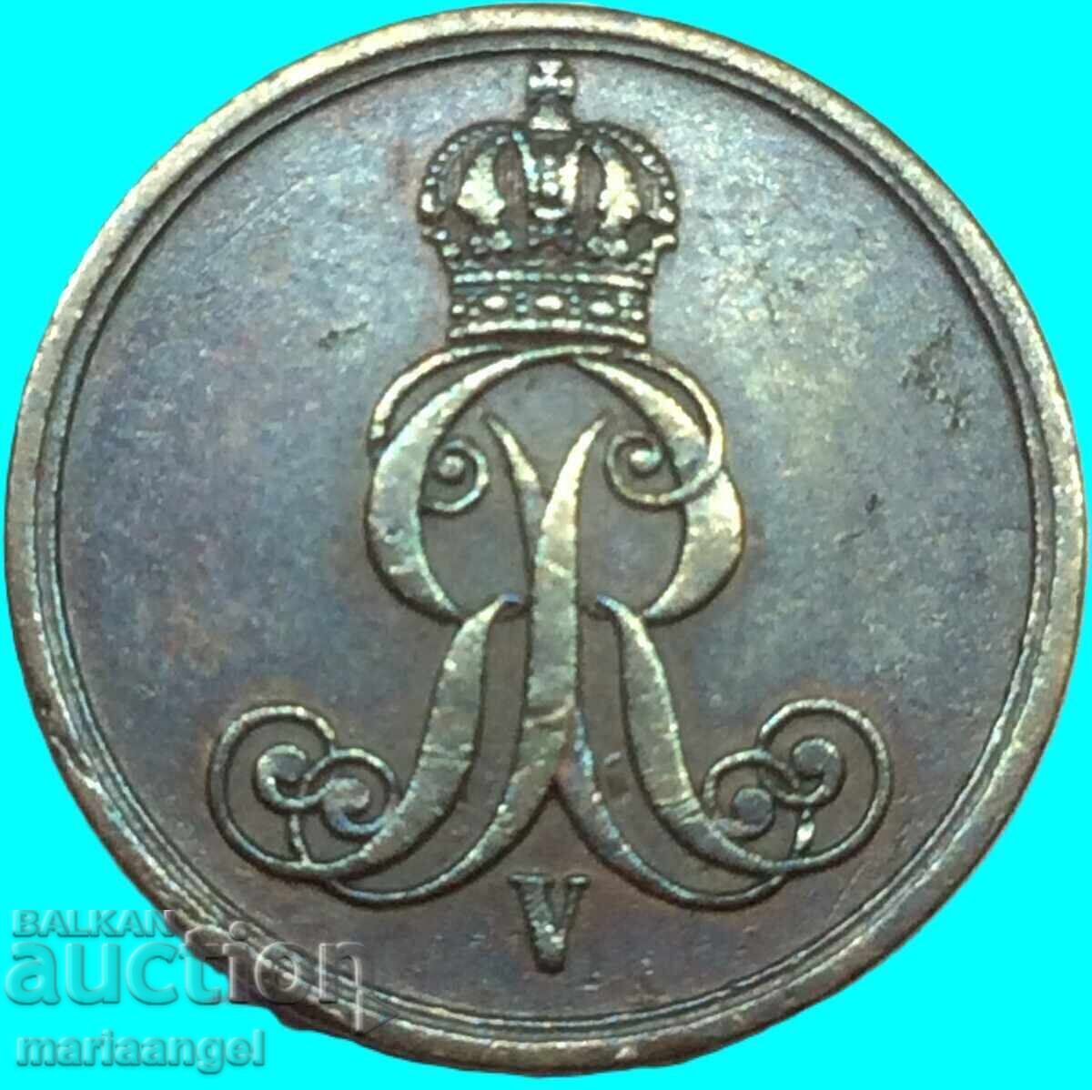 1 pfennig 1860 Germania Hanovra