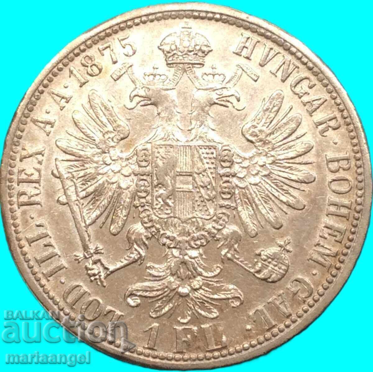 Livrarea Austria 1 florin 1875 Franz Joseph argint - an rar
