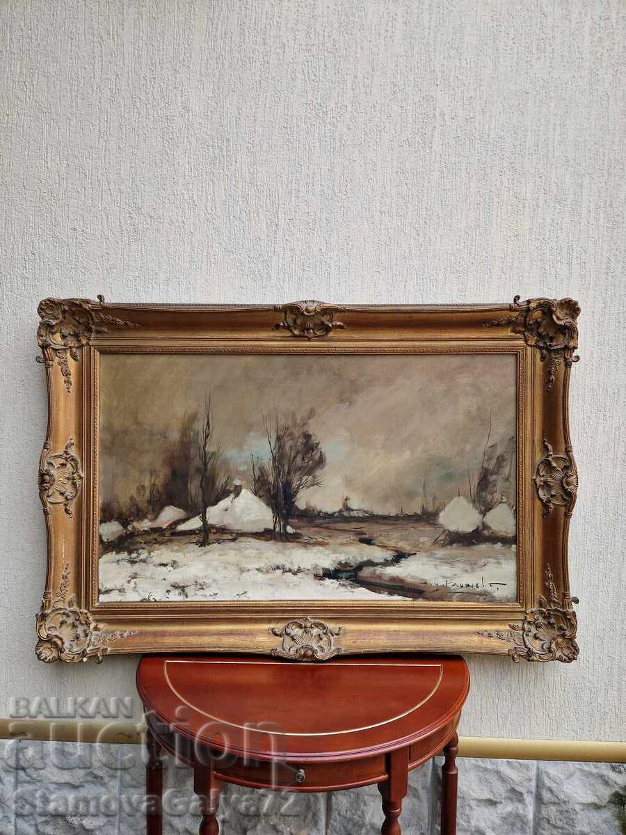 Pictură belgiană de maestru, top, unicat, ulei pe pânză Pictură belgiană de maestru, top, unicat, ulei pe pânză
