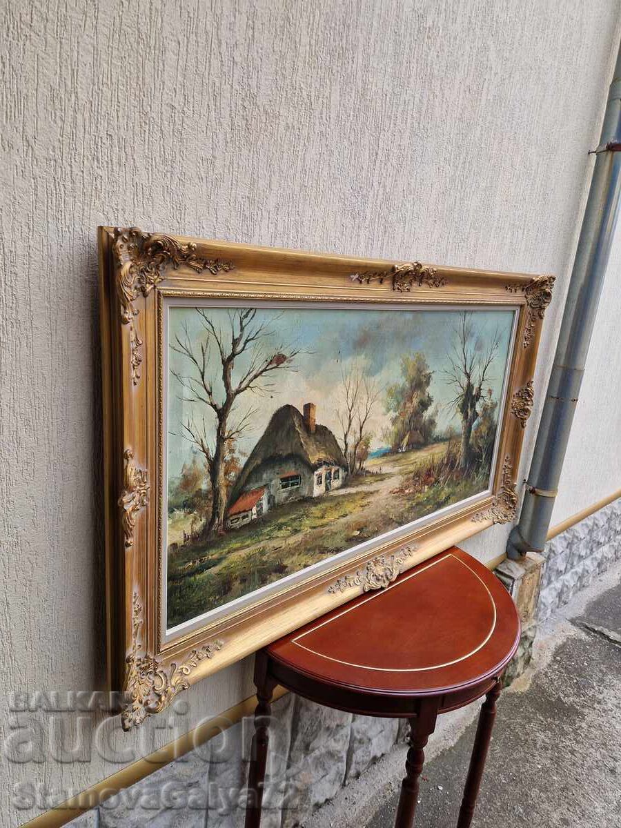 Pictură olandeză de autor, superbă și imensă, ulei pe pânză - 7
