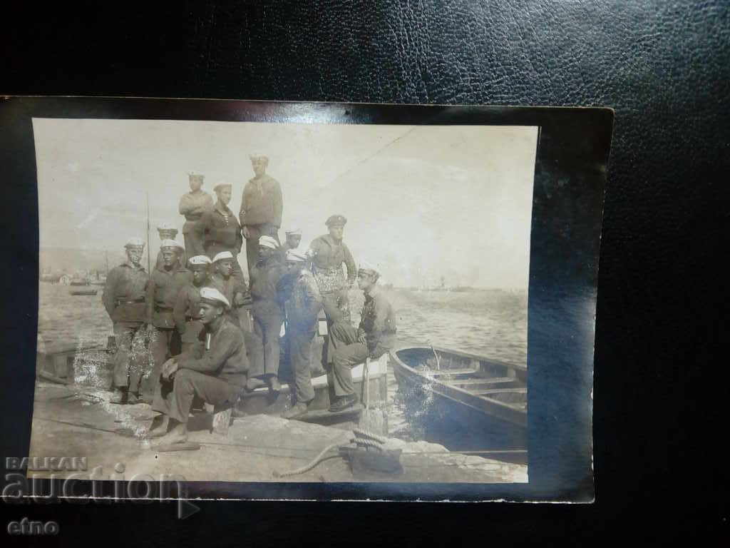 FOTOGRAFIE REGALĂ - Varna 1924. MARINARI, crucișător, navă, uniformă