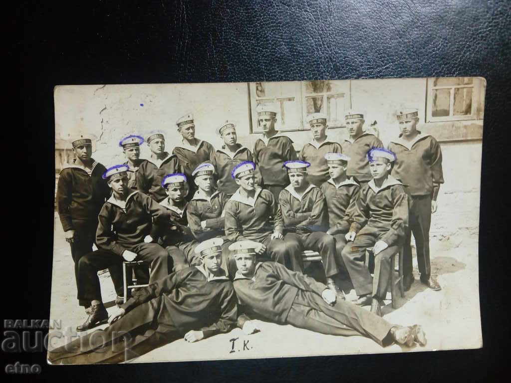 FOTOGRAFIE REGALĂ - Varna 1924. MARINARI, crucișător, navă, uniformă