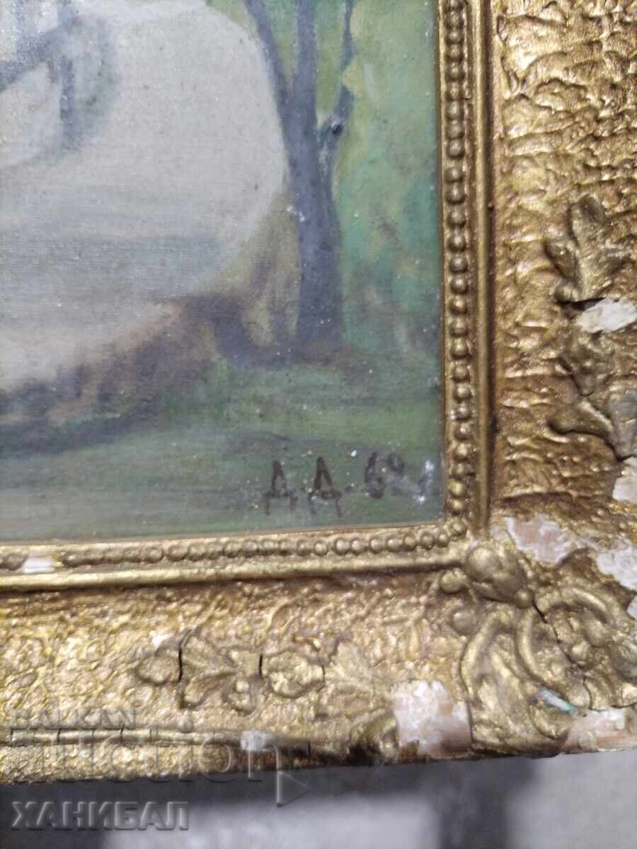 Livrarea TABLOU PICTURĂ ÎN ULEI PE PÂNZĂ AUTOR BULGAR
