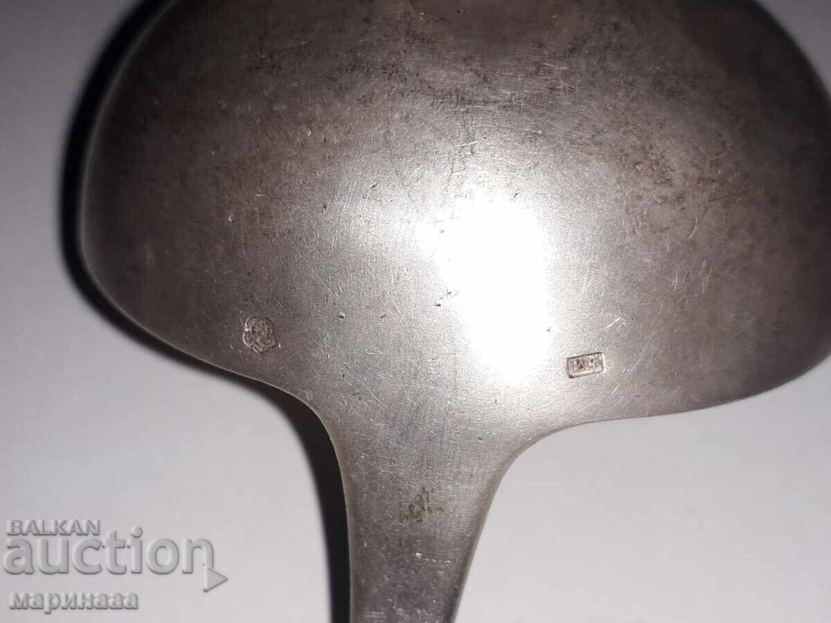 Auction  ANTIQUE DEEP SILVER-PLATED LADLE