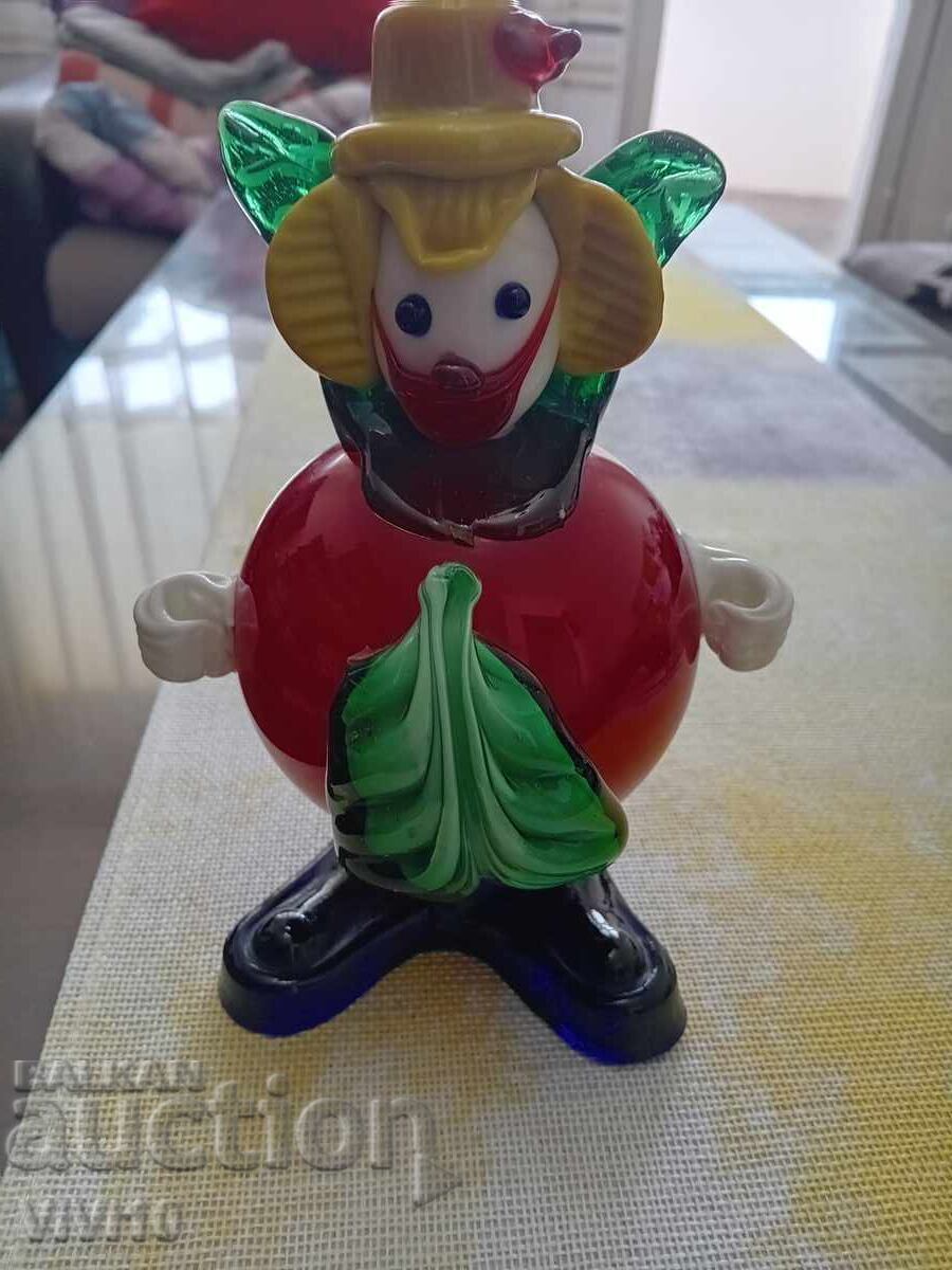 Figurină veche, sticlă, Murano, Italia