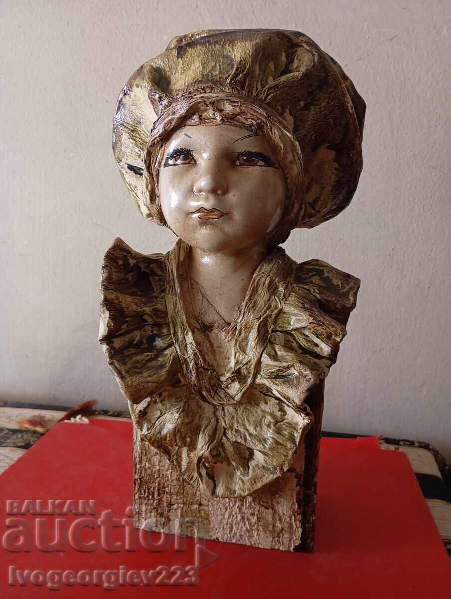 Vintage αγαλματίδιο, προτομή, κούκλα