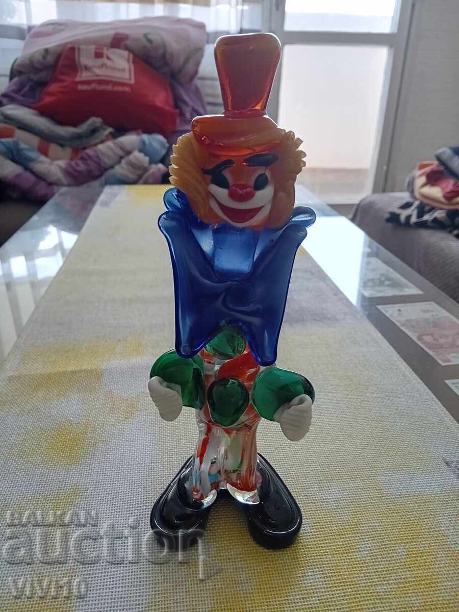 Figurină veche, sticlă, Murano, Italia