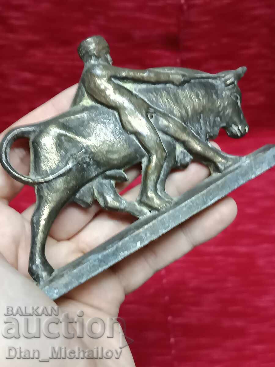 Statuetă din bronz scenă mitologică Hercule și taurul - 7 Statuetă din bronz scenă mitologică Hercule și taurul - 7