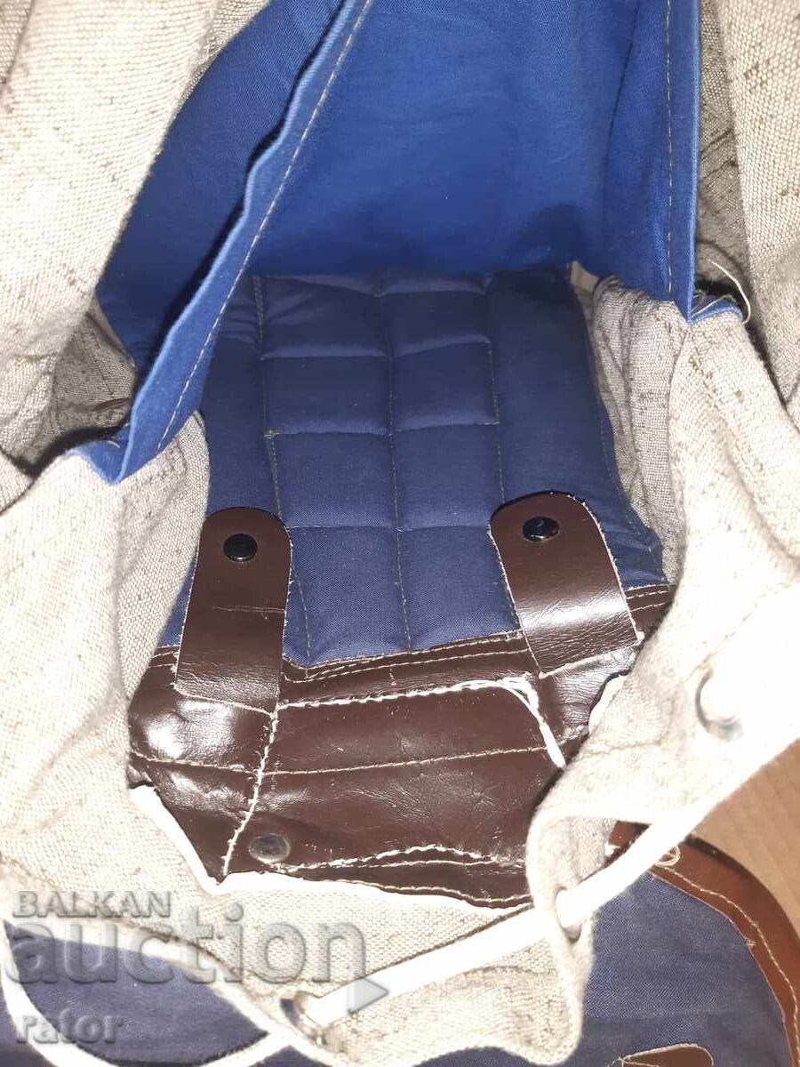 Rucsac vechi mare din pânză - BINE PĂSTRAT - 6