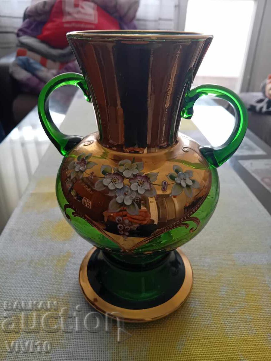 Licitație Vază veche Bohemia, 25 cm