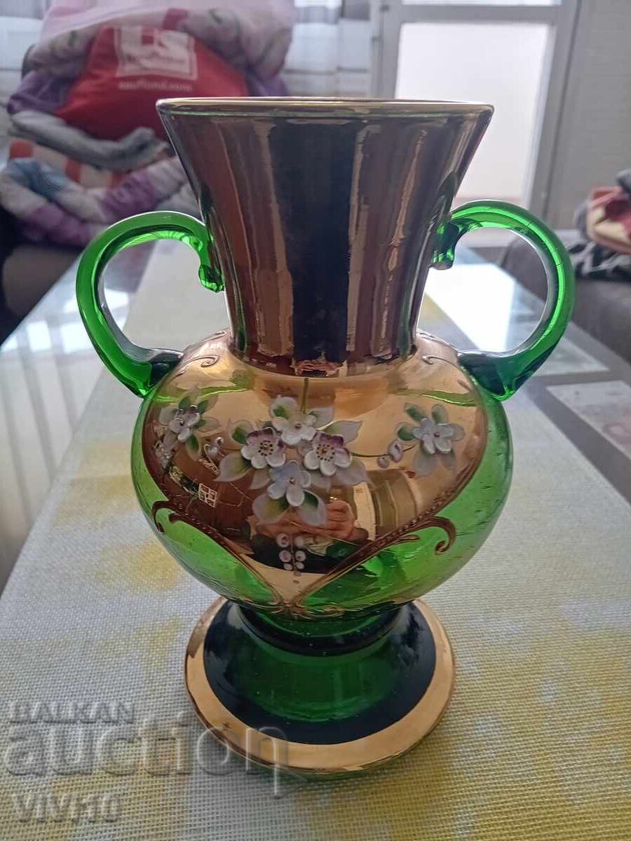Vază veche Bohemia, 25 cm