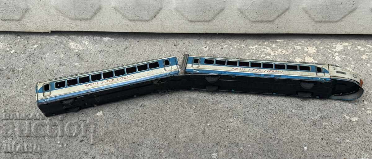 Livrarea Jucărie veche japoneză din tablă metalică, model tren, 54 cm