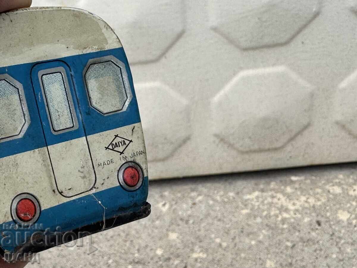 Jucărie veche japoneză din tablă metalică, model tren, 54 cm - 5