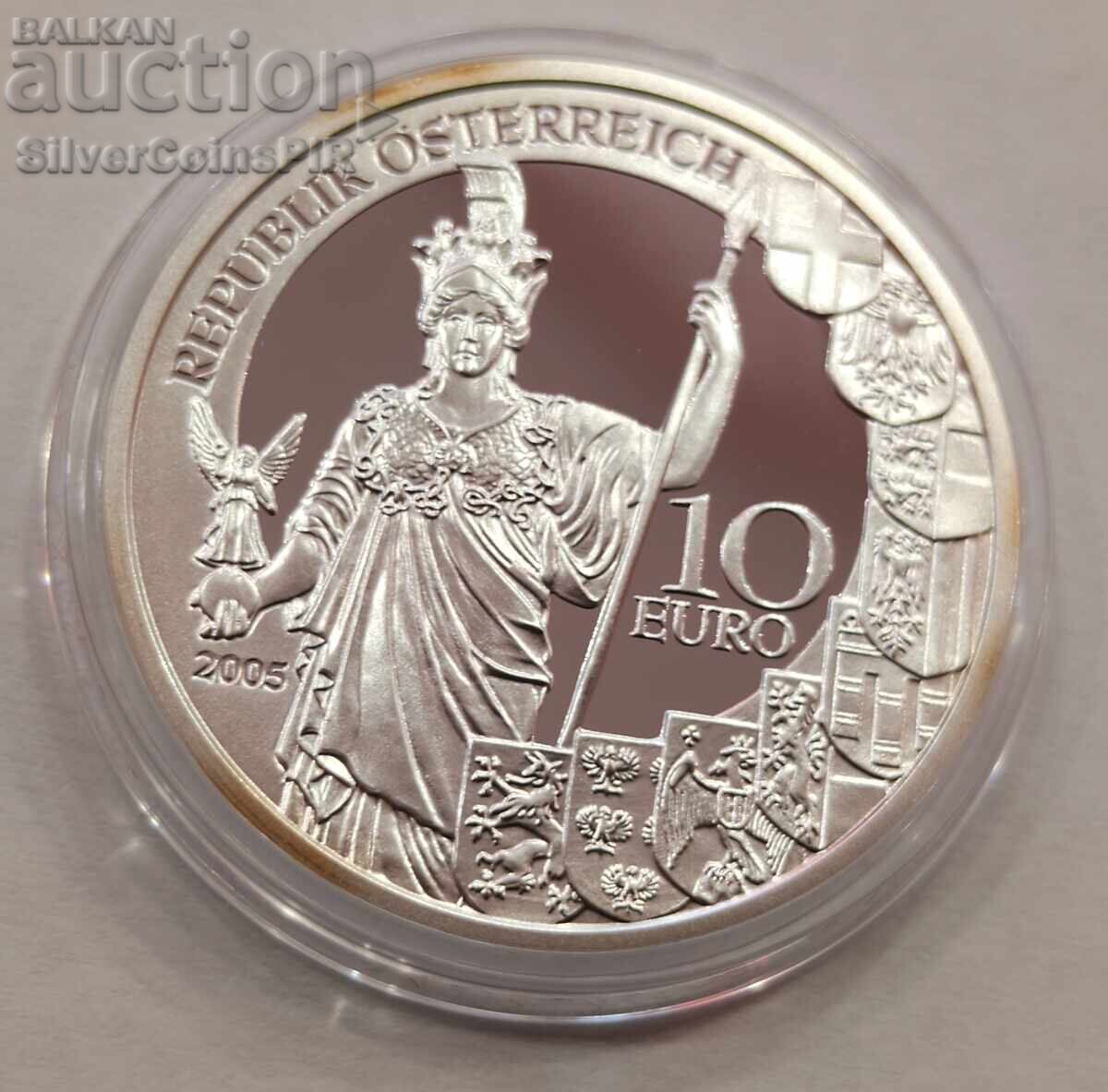 Livrarea Argint 10 Euro 60 ani AUSTRIA 2005