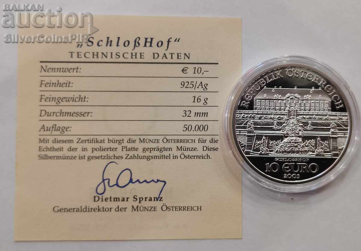 Argint 10 Euro Castele 2003 Austria cu preț € 42.00 | 82.15 BGN