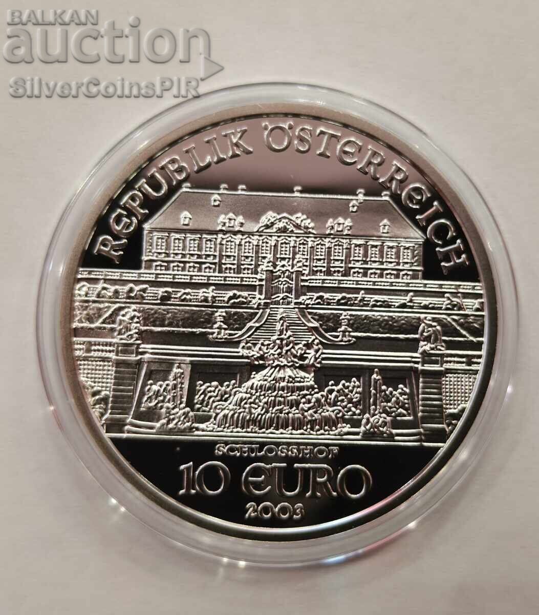 Licitație Argint 10 Euro Castele 2003 Austria