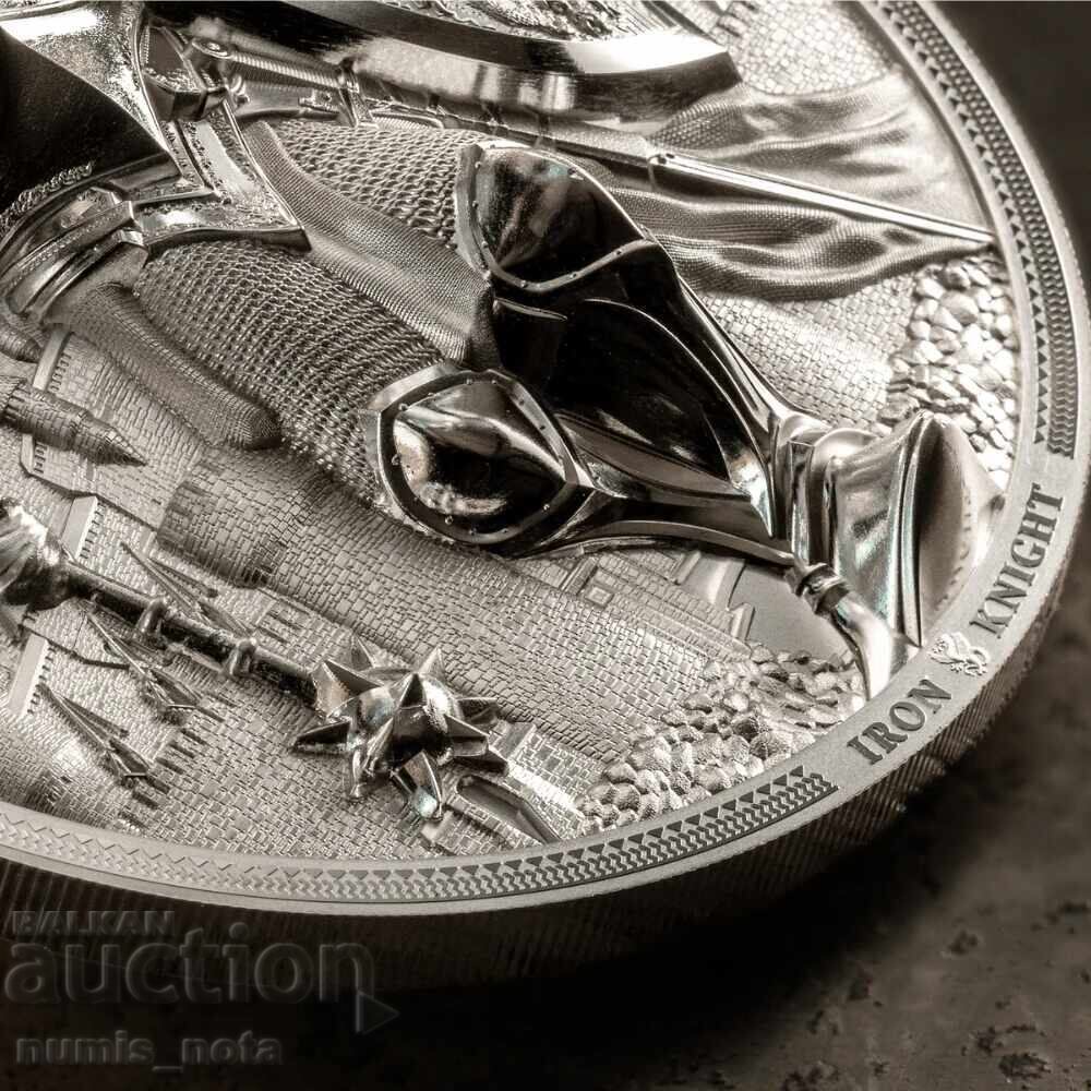 5 oz. 25 dolari 2024 Insulele Cook - Cavalerul de Fier - Rar - 5
