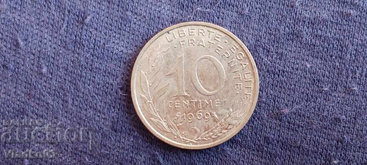 Franța 10 centime 1969