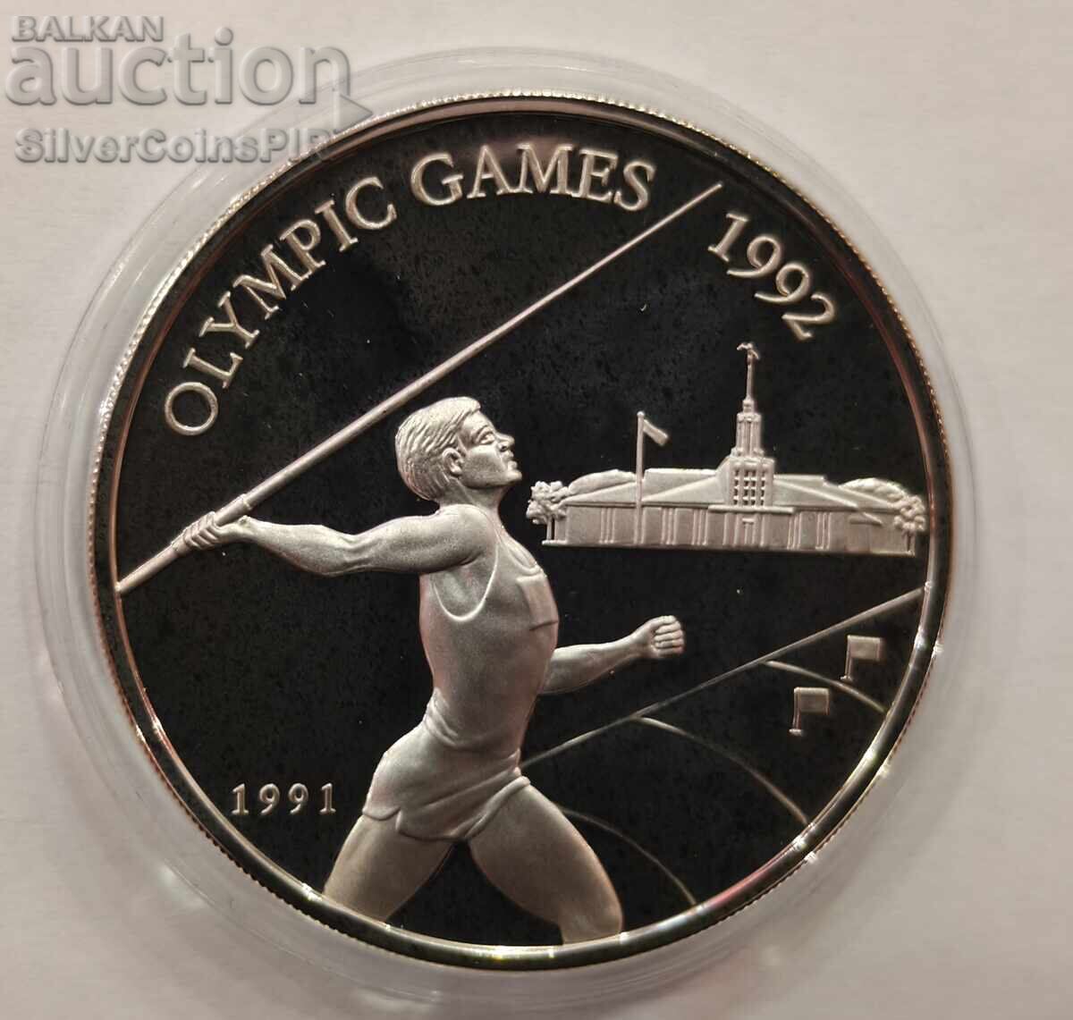 Livrarea Argint 10 Tala Olimpiada 1991 Samoa și Sifilida