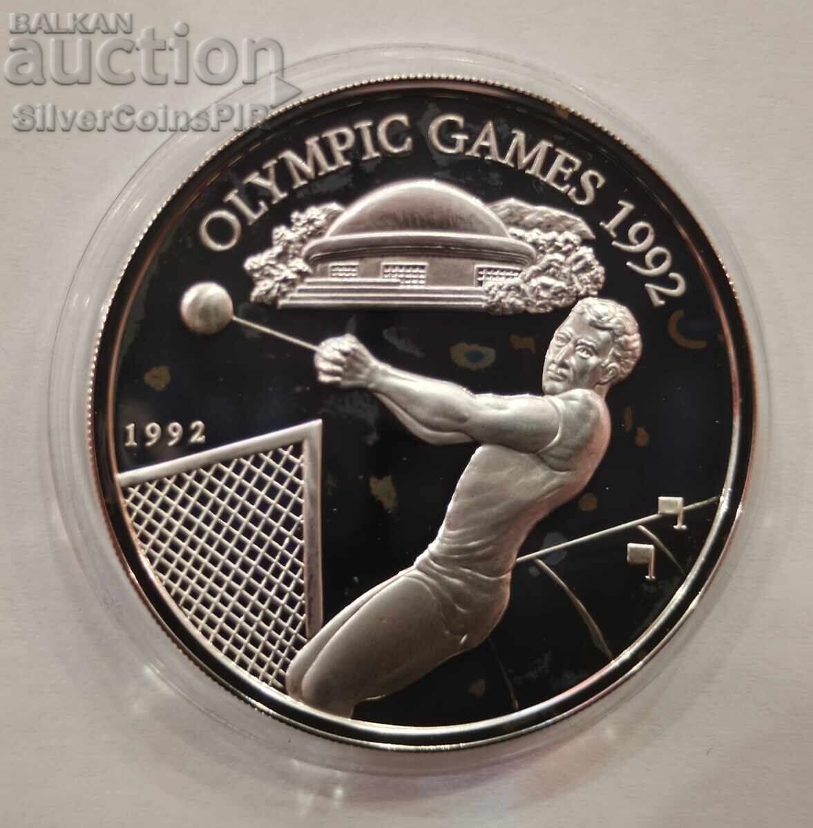 Licitație Argint 10 Tala Olimpiada 1992 Samoa și Sisyphus