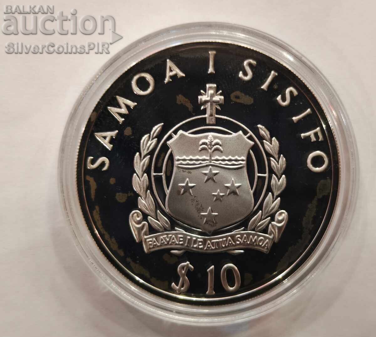 Argint 10 Tala Olimpiada 1992 Samoa și Sisyphus - 5
