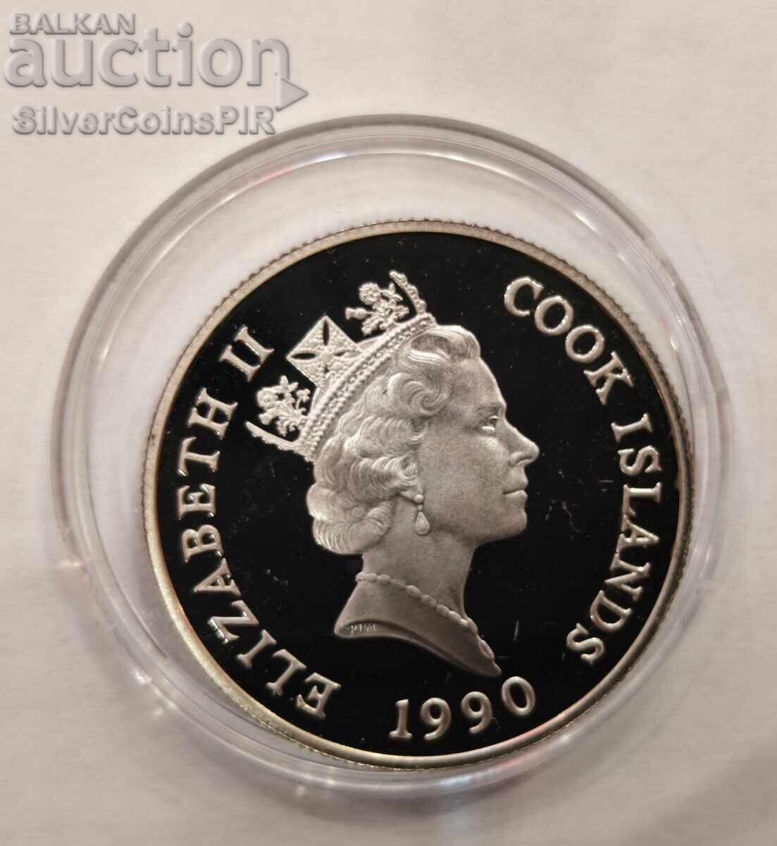 Argint 10 Dolari Olimpiada 1990 Insulele Cook - 5
