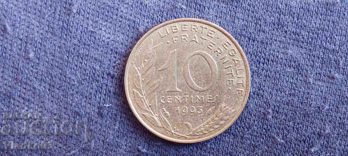 Franța 10 centime 1993 Franța 10 centime 1993