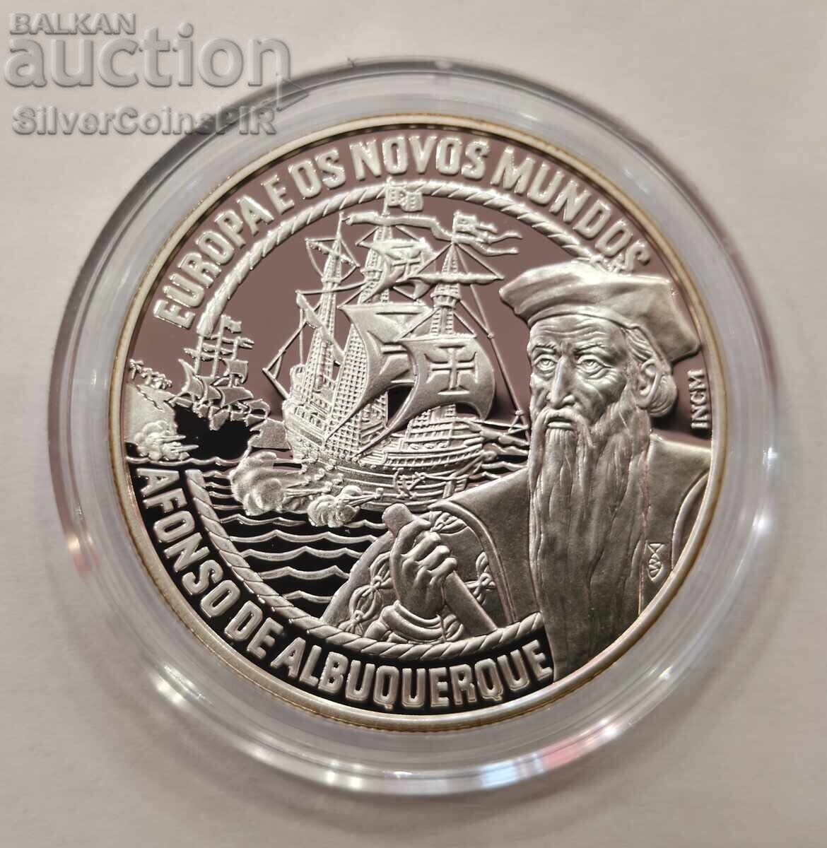 Licitație Argint 25 Ecu Alfonso de Albuquerque 1998 Portugalia