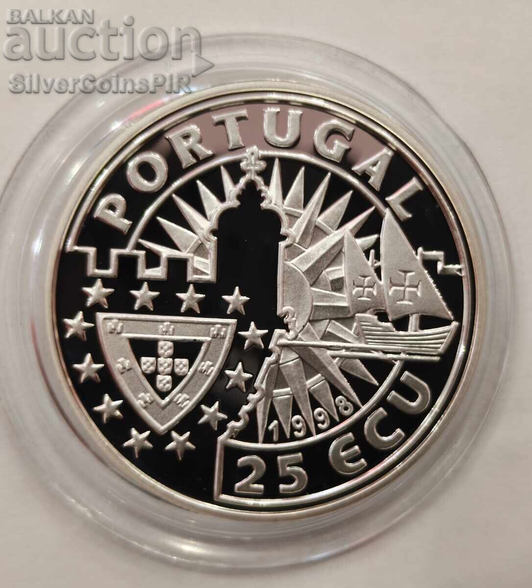 Livrarea Argint 25 Ecu Alfonso de Albuquerque 1998 Portugalia