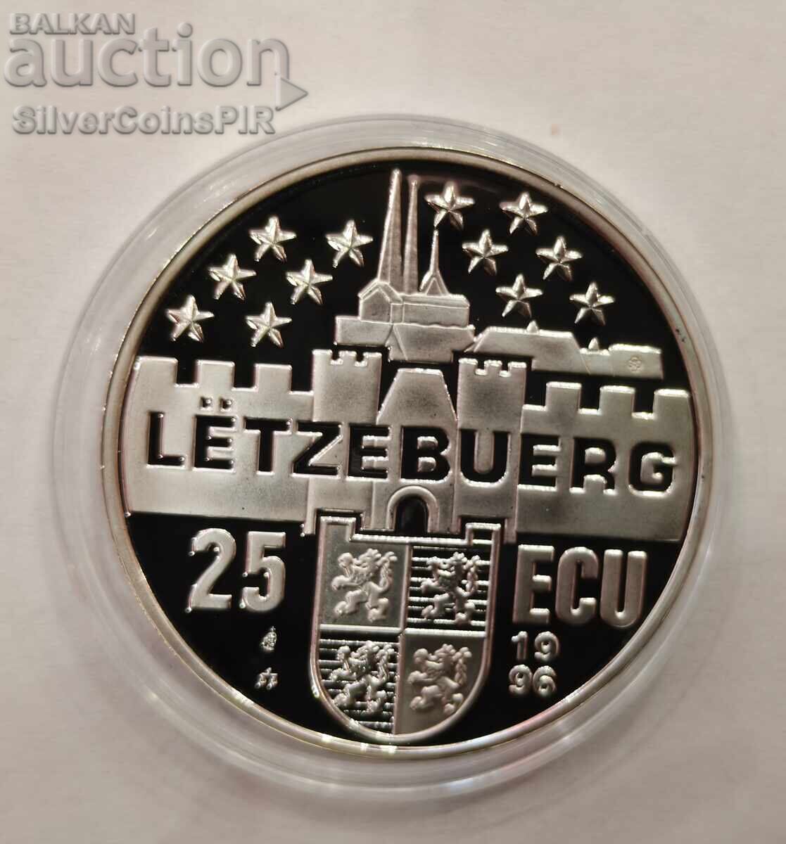 Livrarea Argint 25 ECU Ducesa Charlotte 1996 Luxemburg
