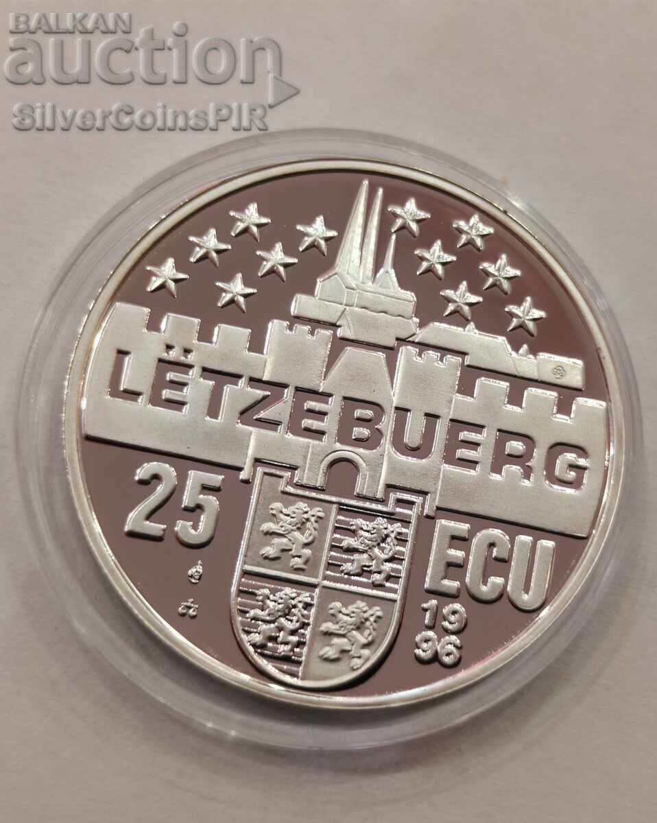 Argint 25 ECU Ducesa Charlotte 1996 Luxemburg - 5