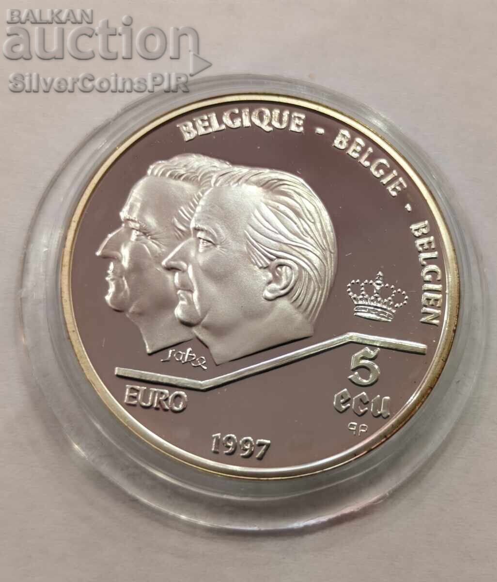 Licitație Argint 5 Ecu 40g. Tratatele de la Roma 1997 Belgia