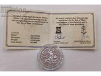 Argint 15 Ecu 50g. Națiunile Unite 1995 Insula Man