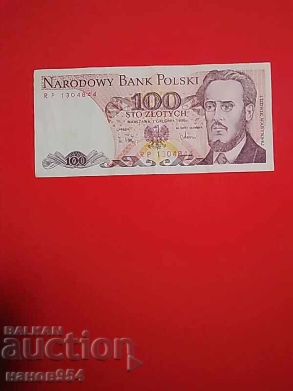 100 zloți Polonia 1988
