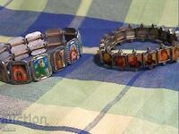2pcs elastic metal bracelets religious
