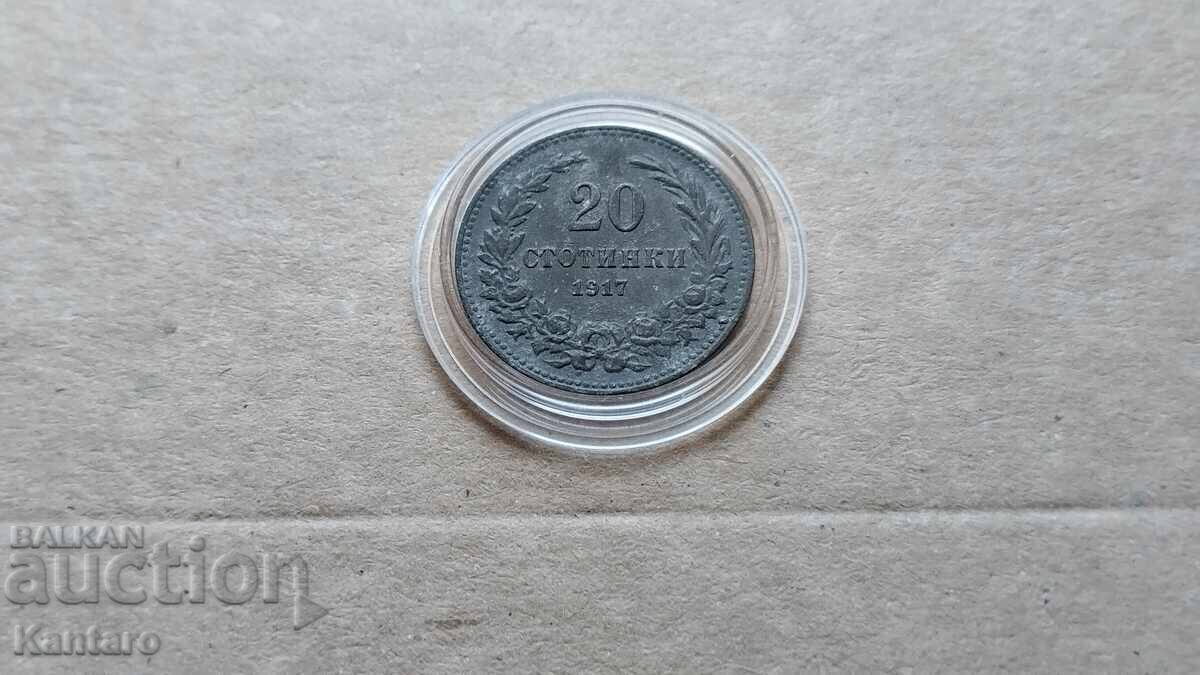 Monedă - BULGARIA - 20 de cenți - 1917
