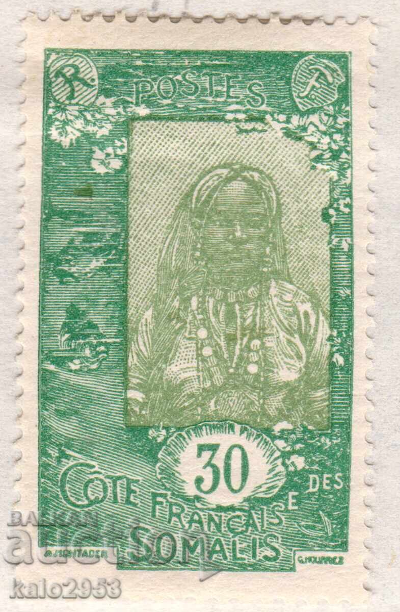 French Somaliland-1915-Regular-Somali Girl, MLH French Somaliland-1915-Regular-Somali Girl, MLH
