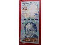 Банкнота-Венецуела-20 боливара 2018