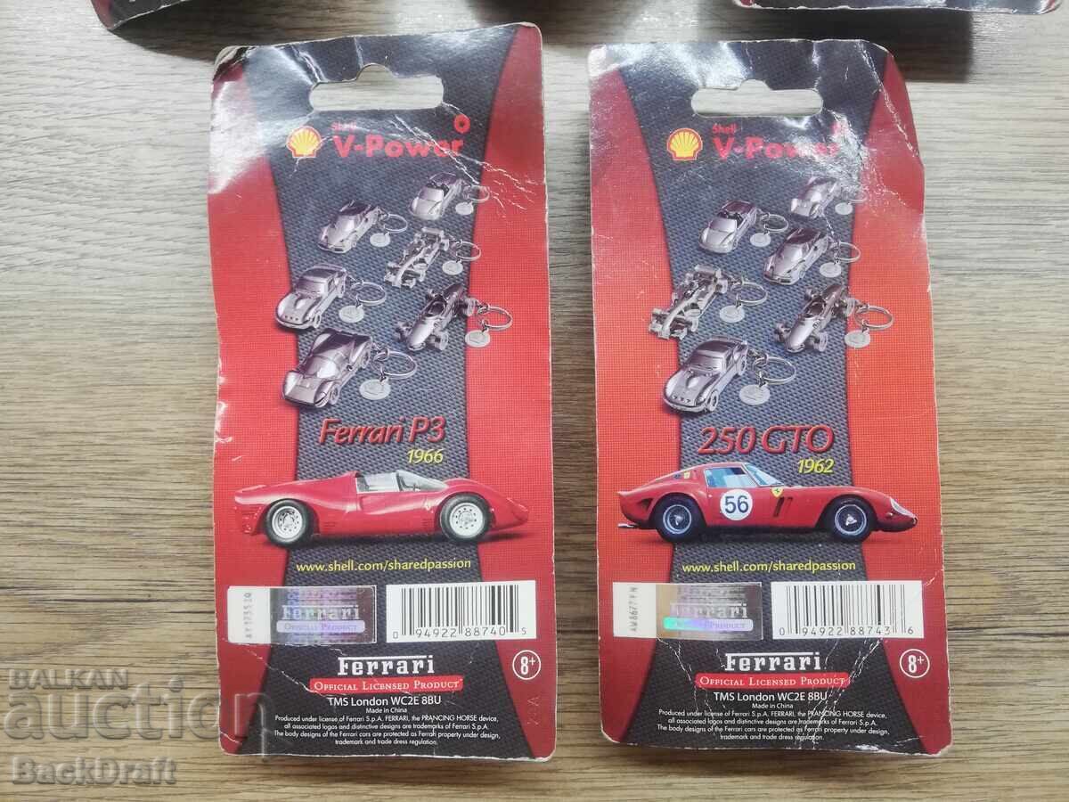 LOT METALNI KLYUCHODŬRZHATELI KOLICHKI SHELL FERRARI - 6 LOT METALNI KLYUCHODŬRZHATELI KOLICHKI SHELL FERRARI - 6