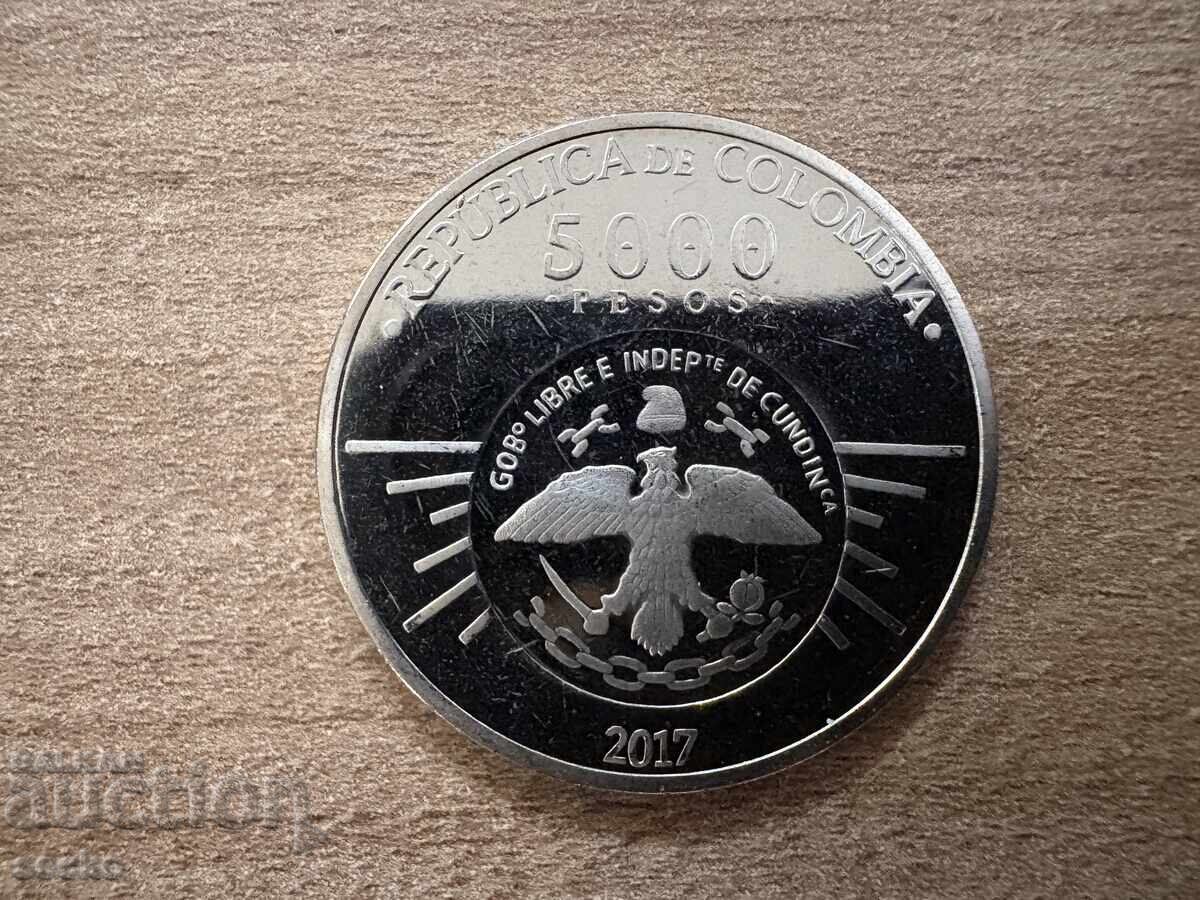 Columbia - 5000 pesos (2017) - 200 g - Independența Columbia - 5000 pesos (2017) - 200 g - Independența