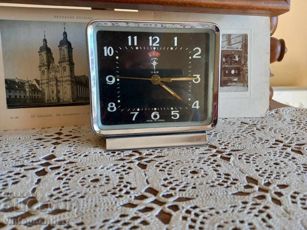 Ceas deșteptător de colecție, model rar, Polaris, funcțional
