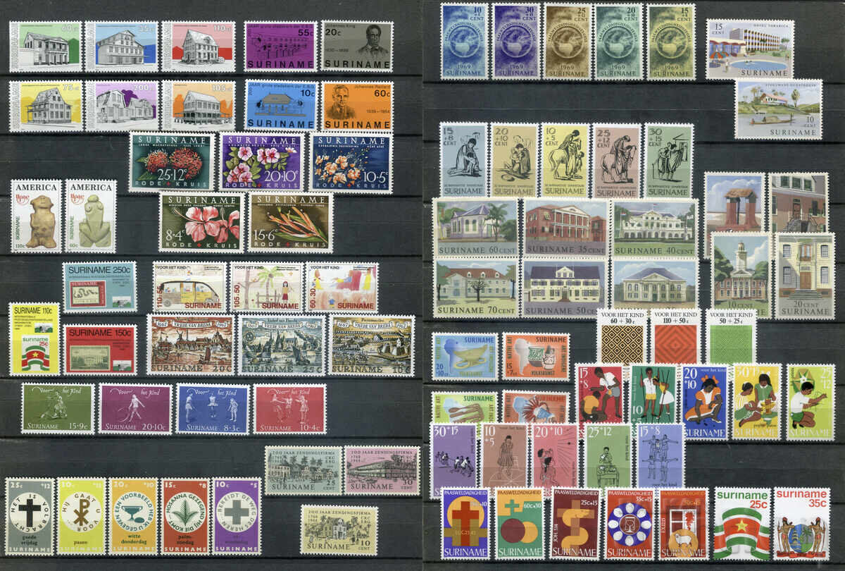 Surinam 1960-91 MnH - Colecție serii complete, 84 timbre
