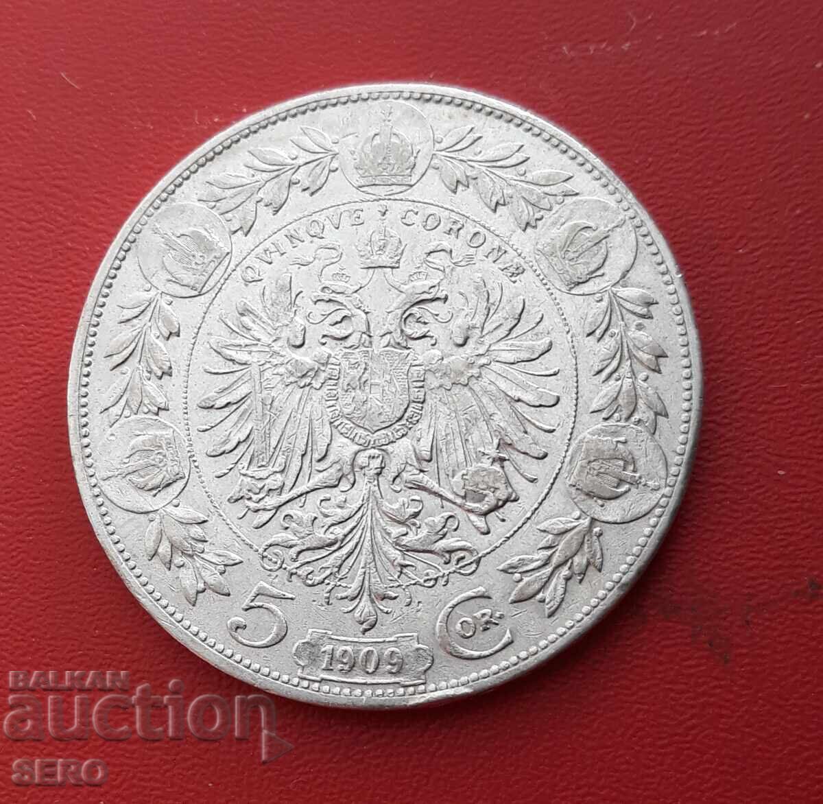 Austro-Ungaria - 5 coroane 1909