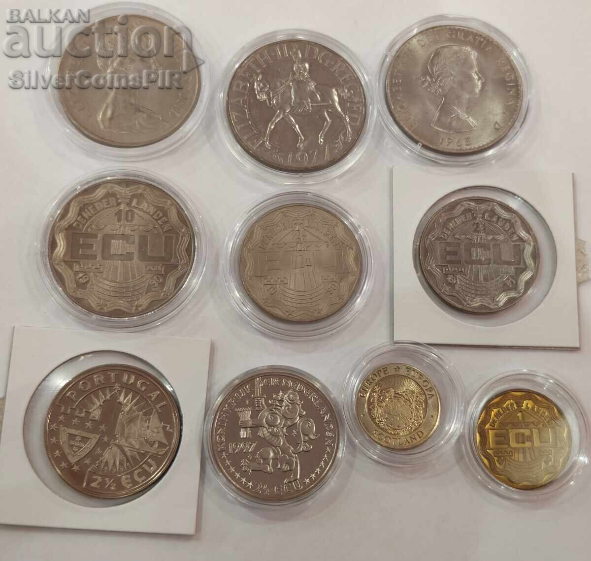 Livrarea Lot de 10 monede jubiliare diverse