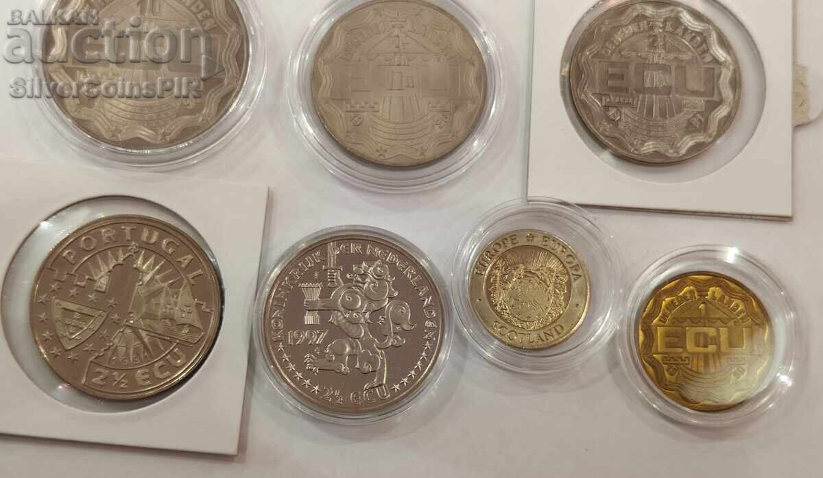 Lot de 10 monede jubiliare diverse - 6