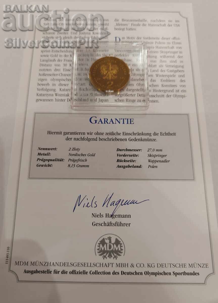 Monedă 2 Zloti Olimpiada 2010 Vancouver Polonia cu preț € 2.51 | 4.91 BGN