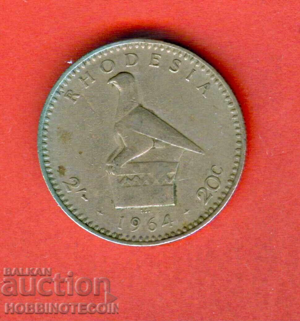 RHODESIA 2 ȘILINGI 20 CENȚI emisiune 1964