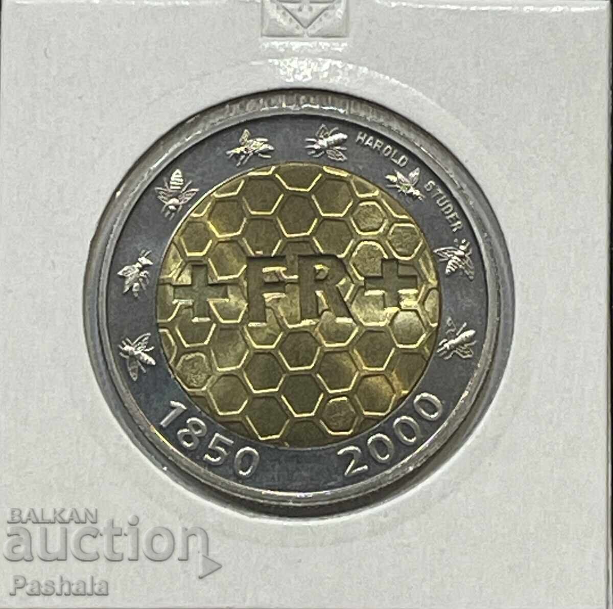 Elveția 5 franci 2000 Elveția 5 franci 2000