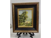 SMALL PAINTED OIL PAINTING OIL LANDSCAPE FRAME